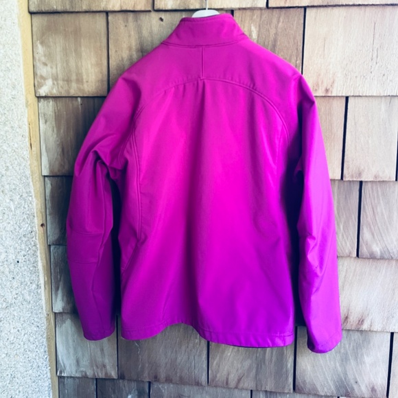North End Three-Layer Fleece Jacket Soft Fuchsia Embroidered Squamish Valley L - Picture 12 of 16